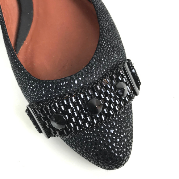 Rebecca Minkoff Flats Size 6 Black Pebble Studded - Picture 3 of 8